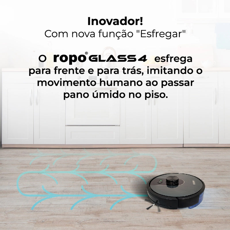 Robô Aspirador Ropo Glass 4 Preto